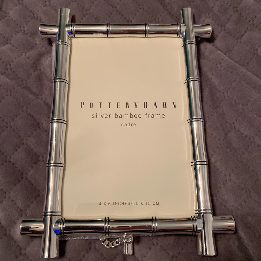 Pottery Barn Silver Bamboo Frame 4x6